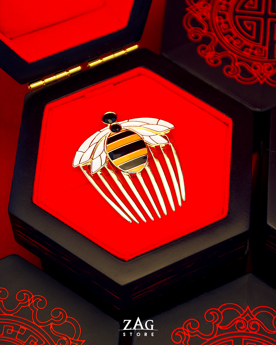 <tc>Miraculous de l'Abeille - Peigne de Queen Bee et Vesperia</tc>