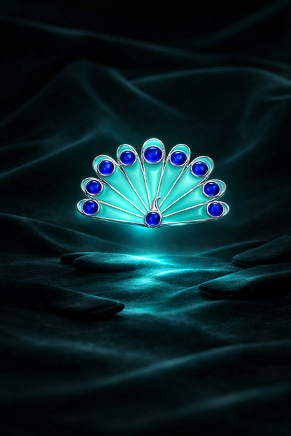 Broche camouflage paon miraculeuse