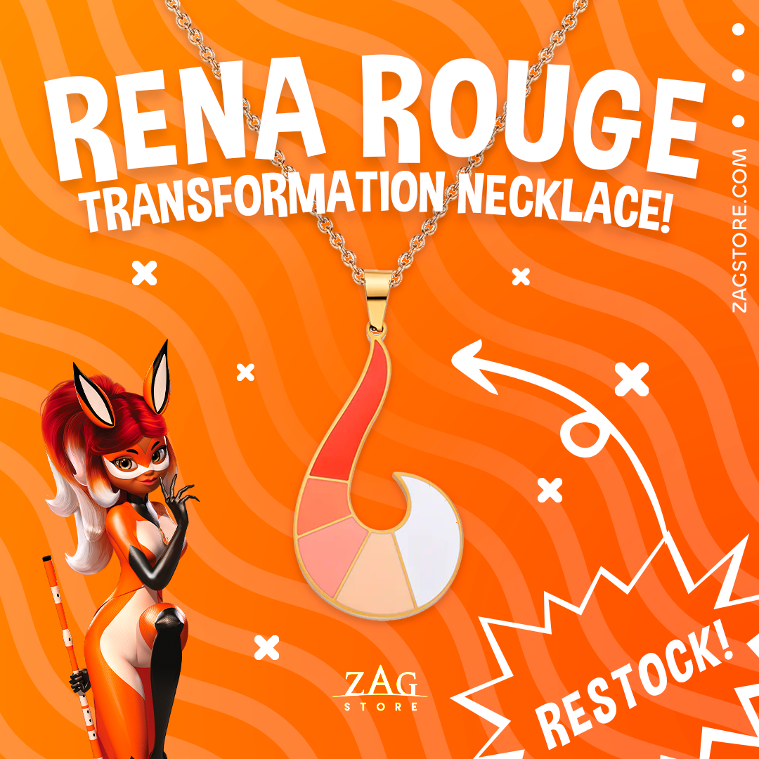 Reversed Rena Rouge Miraculous Rena Rouge Transformation Necklace – Zag Store Europe