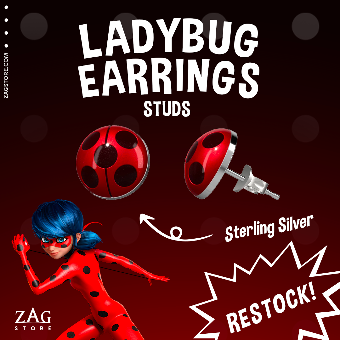 Miraculous Ladybug Earrings STUDS Zag Store Europe miraculous-ladybug-earrings-studs-zag-store-europe