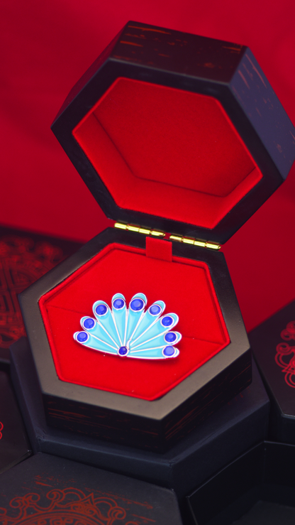 Miraculous Peacock Camouflage Brooch