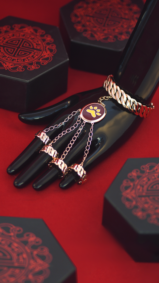 <tc>Miraculous du Tigre - Bracelet panja de Tigresse Pourpre</tc>