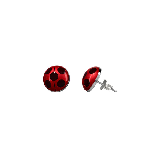 <tc>Miraculous de la Coccinelle - Boucles d'oreilles de Ladybug (Clous d'oreilles) </tc>