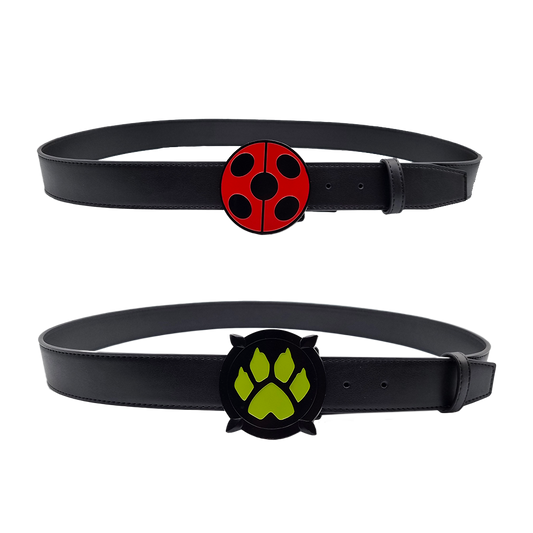 <tc>Boucles de ceinture Miraculous Ladybug et Chat Noir</tc>